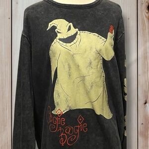 Oogie Boogie Gambling Nightmare Before Christmas Sweatshirt top Heather Grey XL